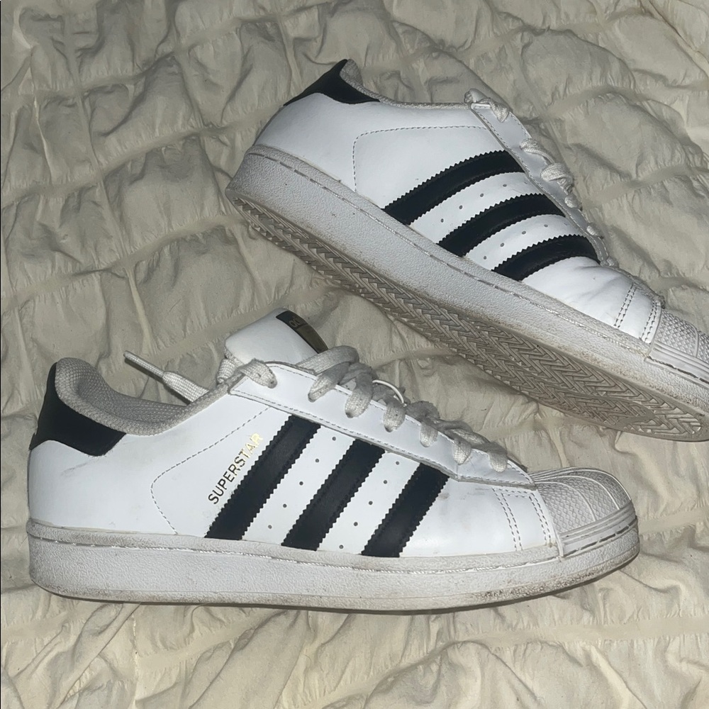 Adidas Superstar White with Black Stripes